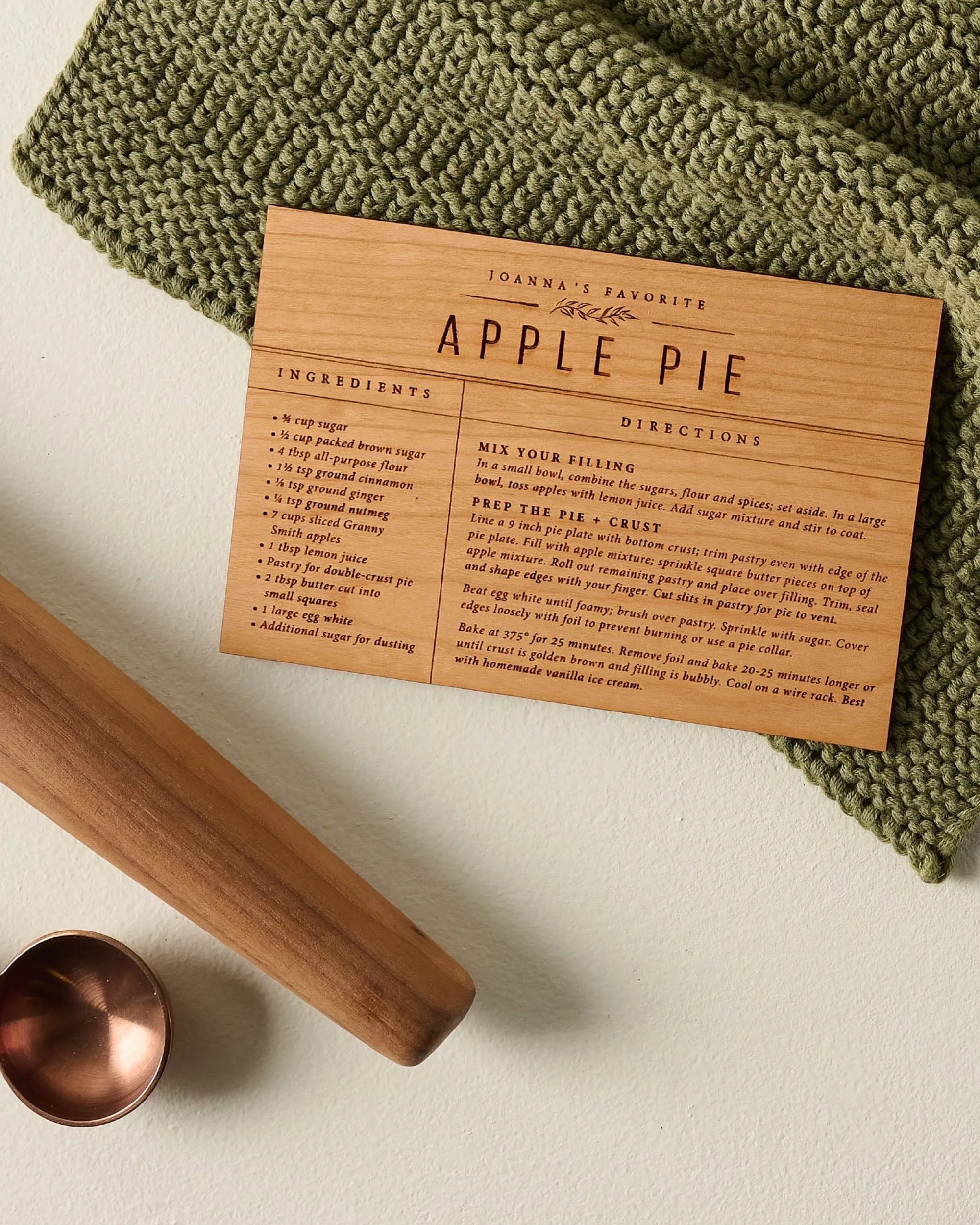 VND0556 Wordsmith Wood Shop Wooden Recipe Card