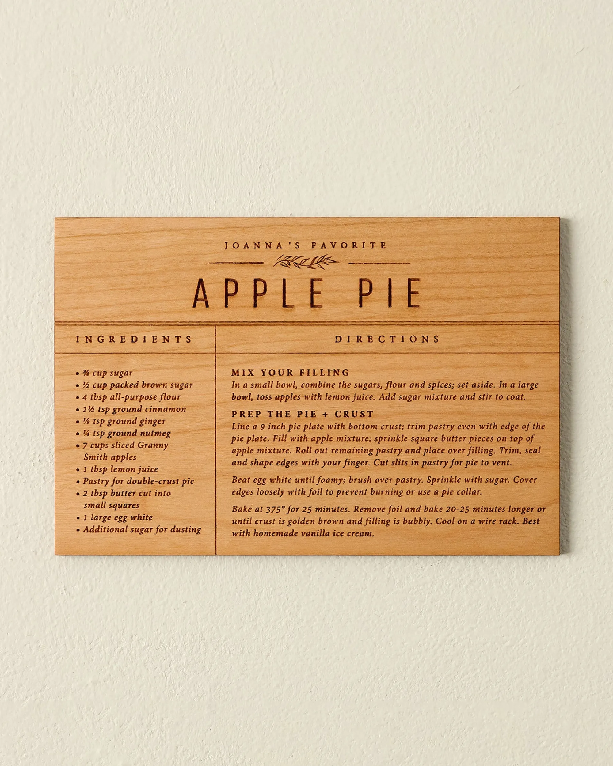VND0556 Wordsmith Wood Shop Wooden Recipe Card
