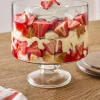 VND7004 BKG OVERSEAS Wood + Glass Trifle Dish