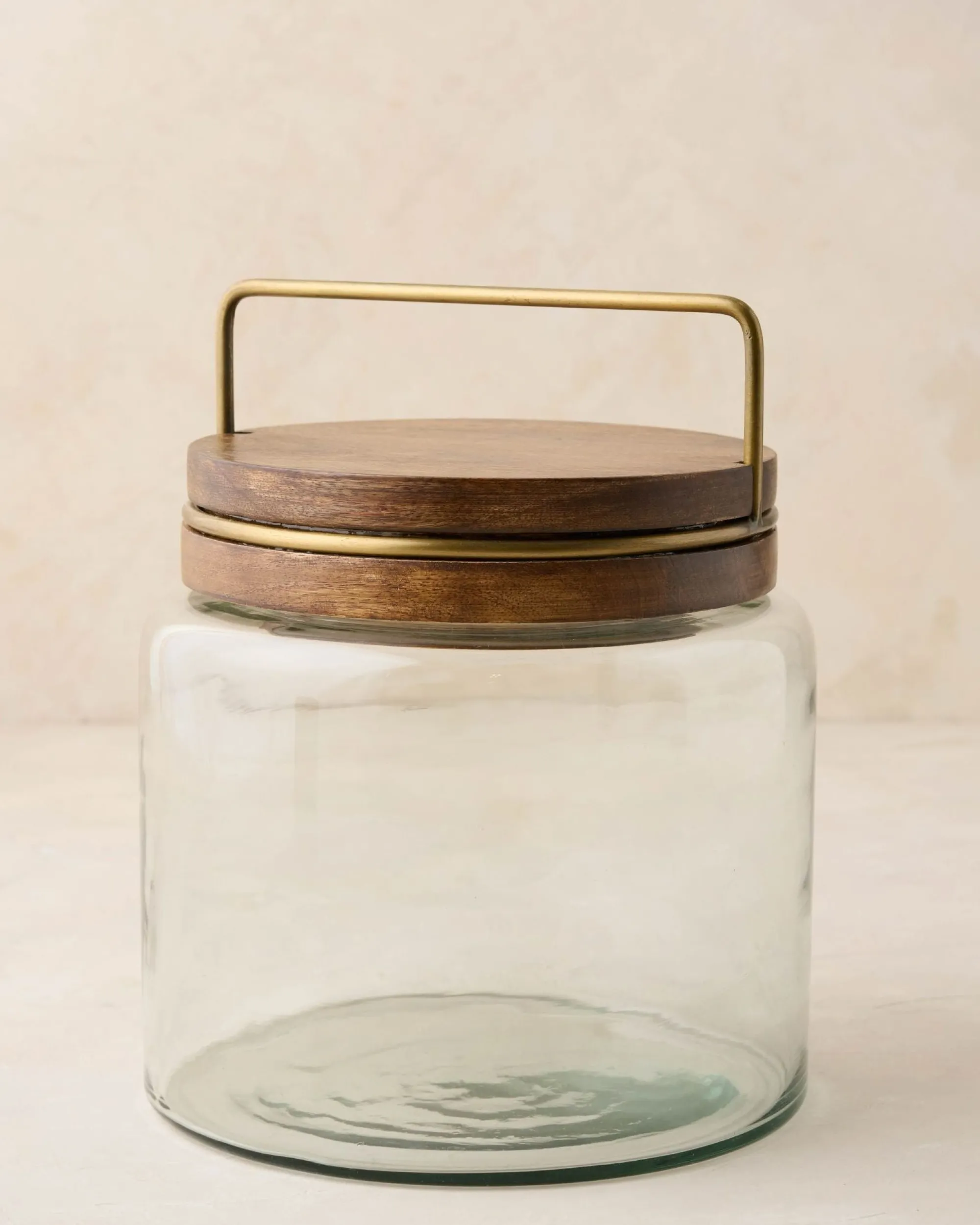 VND7371 True Home Decor Pvt Ltd Wood with Antique Brass Canister