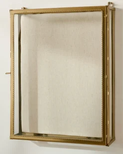VND7371 True Home Decor Pvt Ltd Your Story Brass Display Cabinet