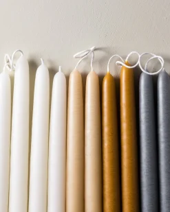 VND5880 Mole Hollow Candles, Ltd. 10" Hand Dipped Spun Finish Tapers