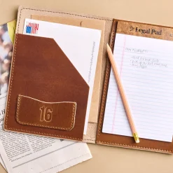 VND7347 Longleaf Leather Co 16 Leather Small Pad Folio
